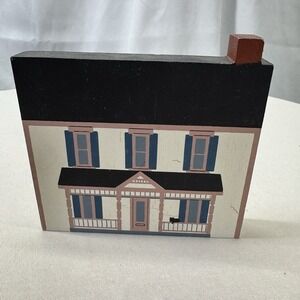 1989 THE CATS MEOW Thorpe House Bed & Breakfast Series VII Wooden Shelf Sitter